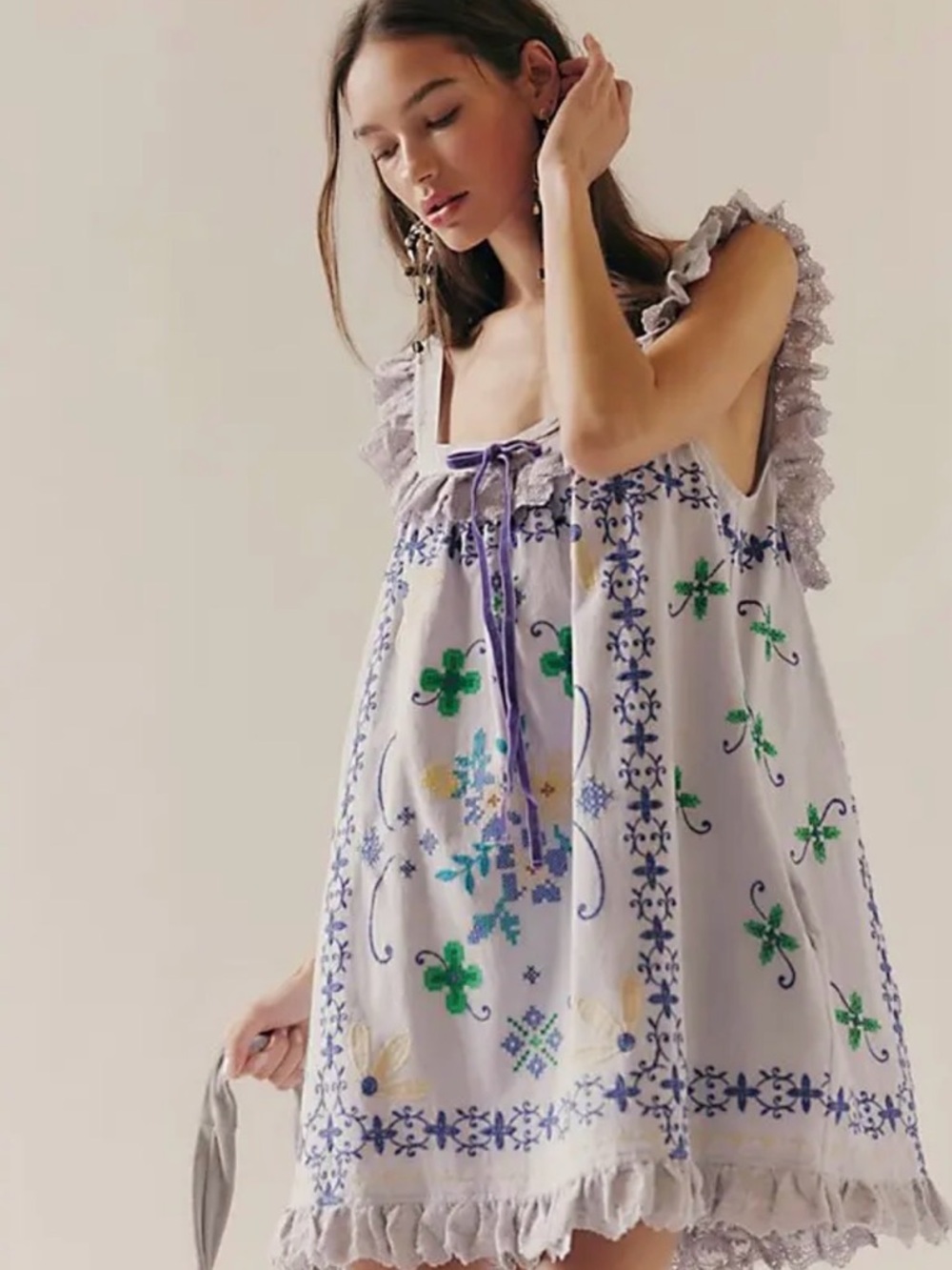 FREE PEOPLE BALI MAIN SQUEEZE MINI DRESS Small $228 NWT